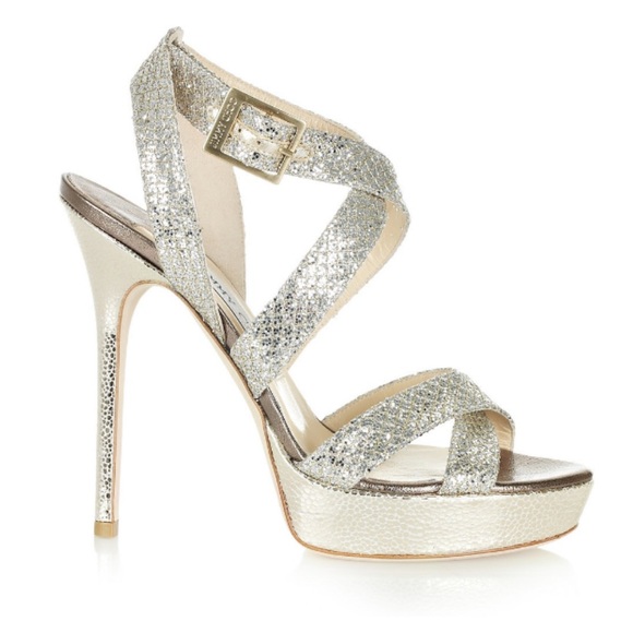 Jimmy Choo Shoes - Jimmy Choo Vamp Glitter Sandals